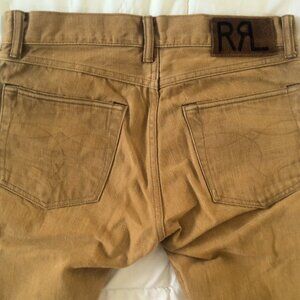Men's RRL Khaki Denim Jeans sz 29 x 32